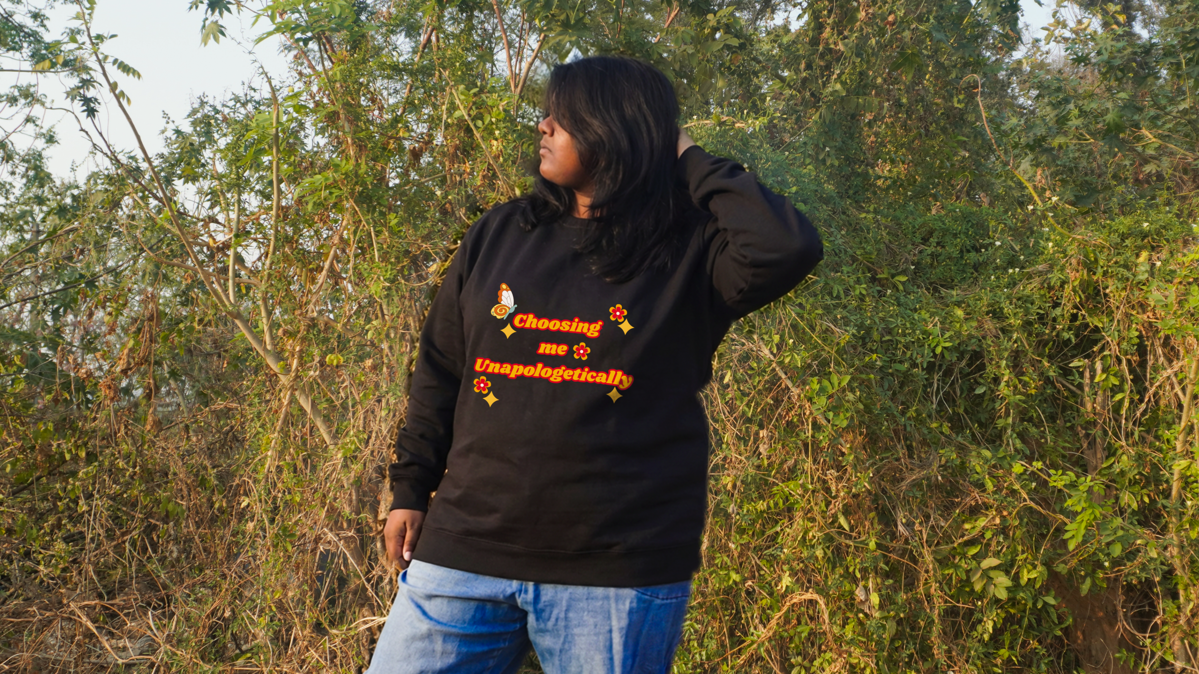 OVERSIZED SWEATSHIRT- Choosing Me Unapologetically