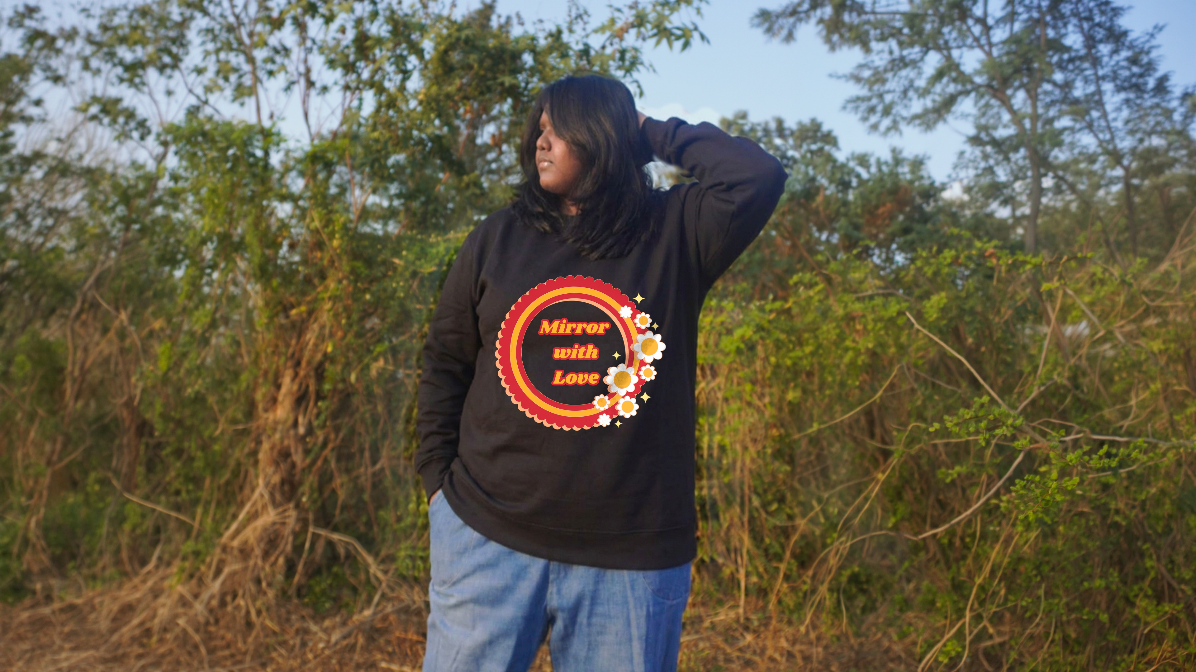OVERSIZED SWEATSHIRT- Mirror With Love
