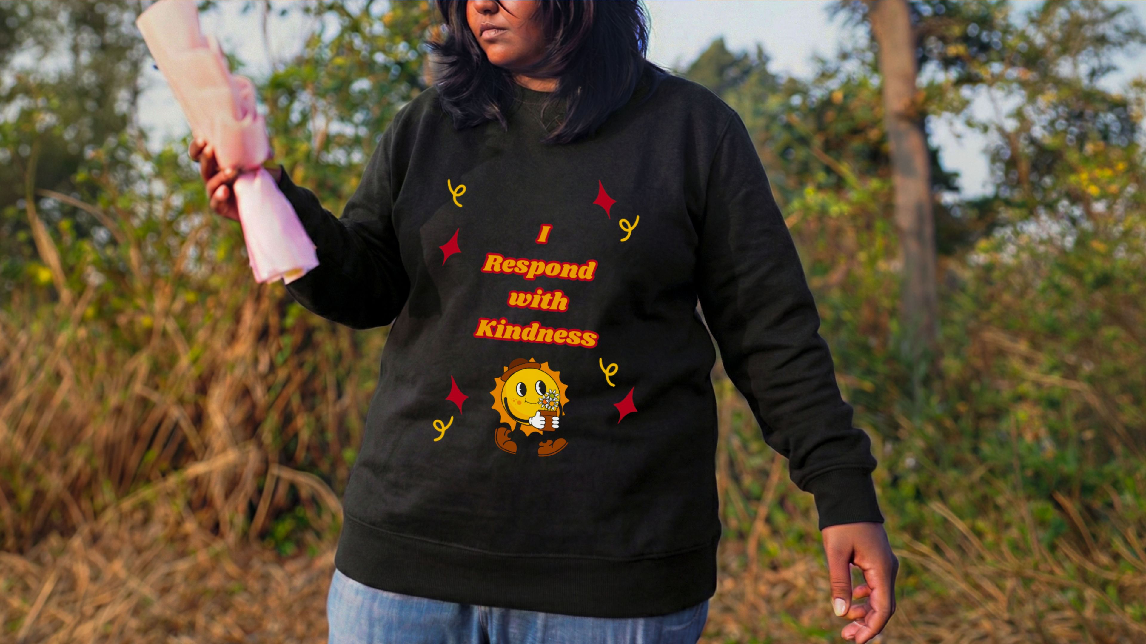 OVERSIZED SWEATSHIRT- I Respond With Kindness