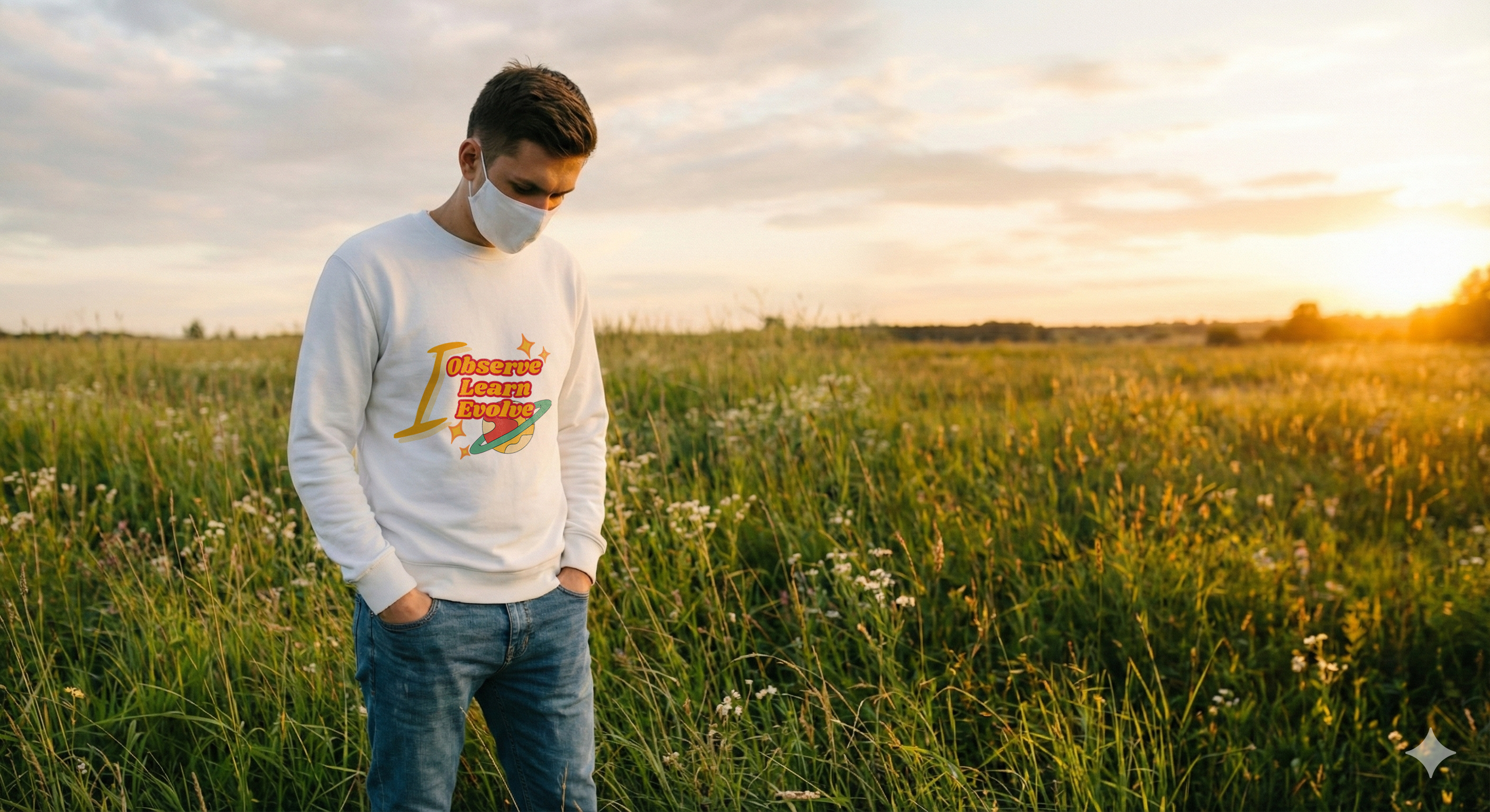 OVERSIZED SWEATSHIRT- I Observe I Learn I Evolve
