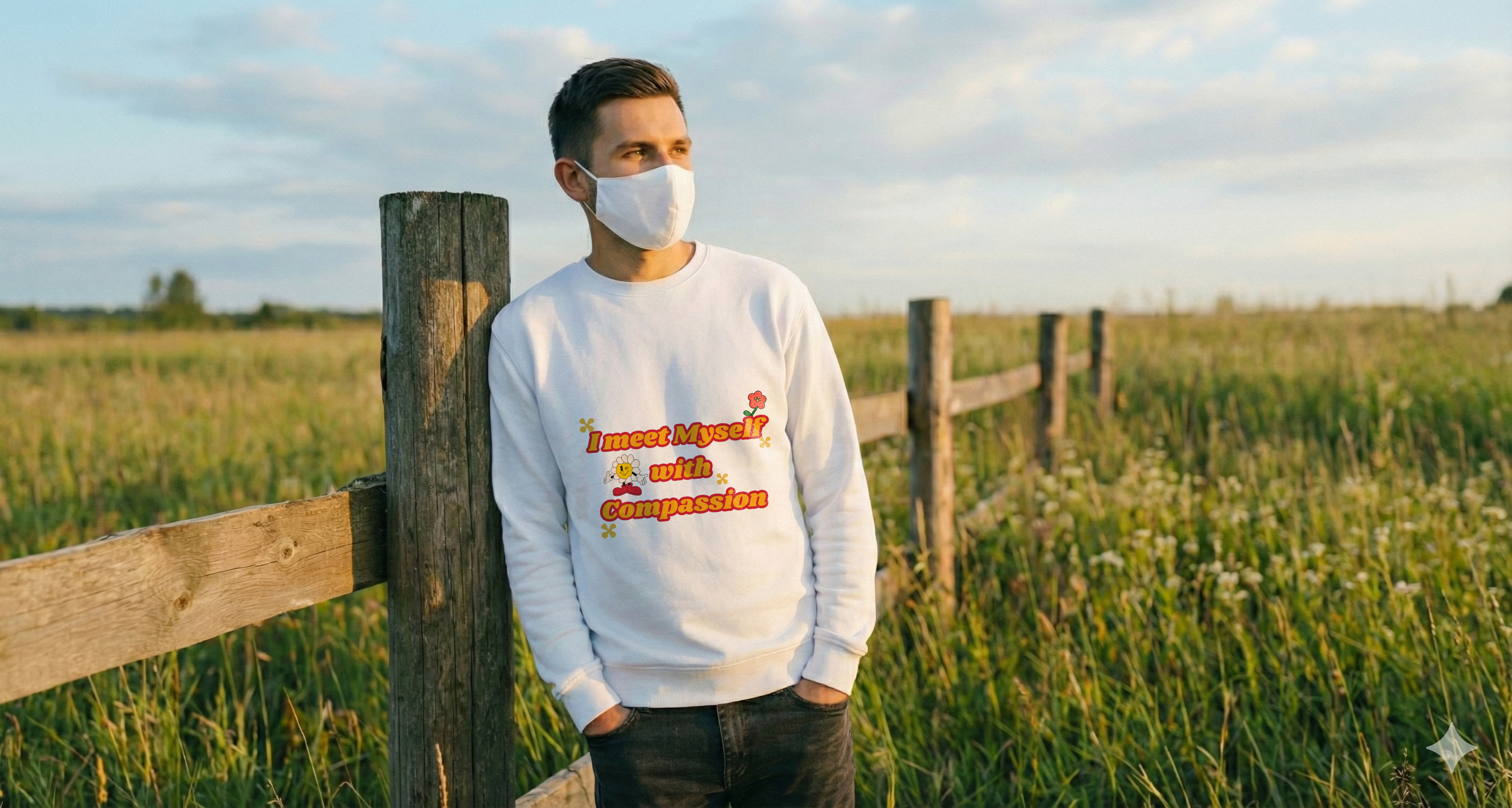 OVERSIZED SWEATSHIRT- I Meet Myself With Compassion